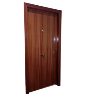 Puerta blindada 16 pt Cerco Hierro Sapely/Roble Instalada