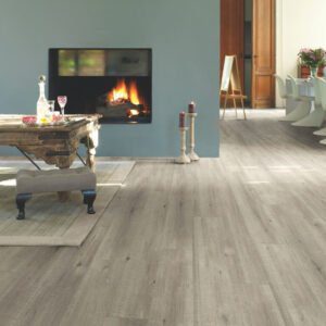 Tarima Quick Step Impressive Ultra Roble con cortes de sierra gris